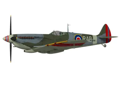 Supermarine spitfire Mk-IX 3D model purchase