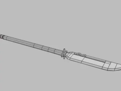 Low Poly Sword Low-poly 3D model 2