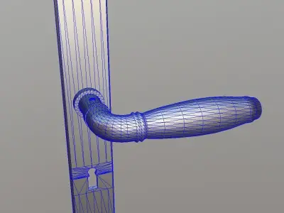 Door Handle 2 Low-poly 3D model