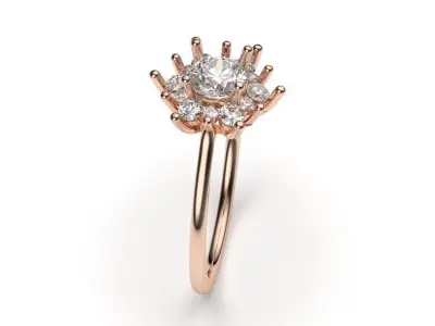 solitaire with ring sizes  9 part S10 3D print model