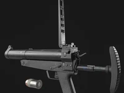 HK69A1 Grenade Launcher Low-poly 3D model purchase
