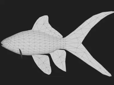 Carp fish Low-poly 3D model