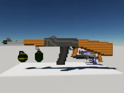 Gun Mini Pack  1 Free low-poly 3D model
