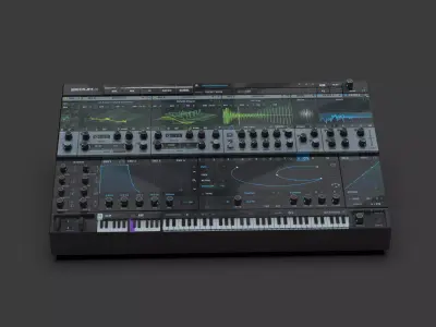 3D model of a synthesiser inspired by the Serum2 VST plugin 3D model