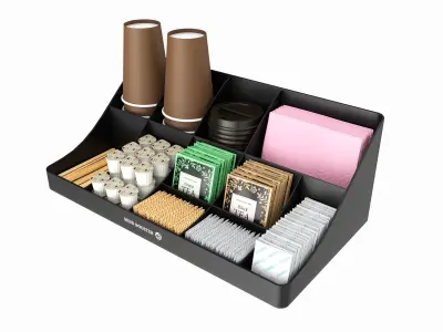 Coffee and tea station organizer large 3D model