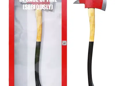 Fire Axe Low-poly 3D model 3