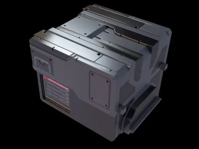 Hard Surface Sci-Fi Crate  3D model