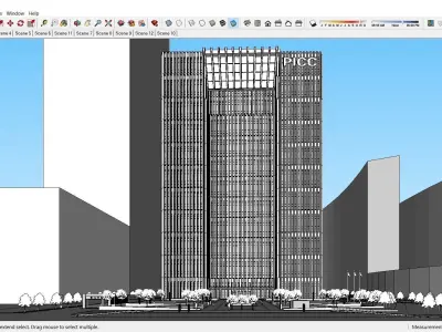 Sketchup Commercial Office Complex 212 3D model