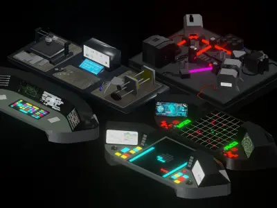 A set of 3d models for the game rimworld 3D model