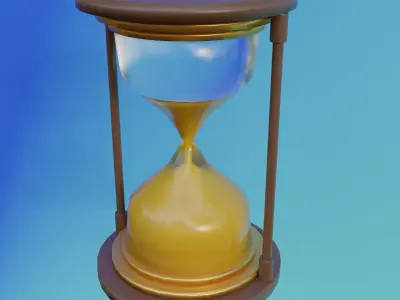 Sand clock Low-poly 3D model