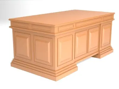 antique desk 3D model 3D model