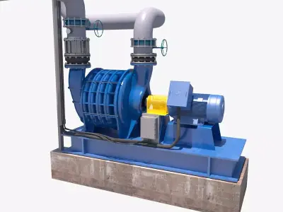 blower sludge pump 3D model