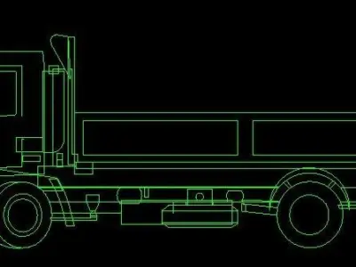 2d trucks Free 3D model