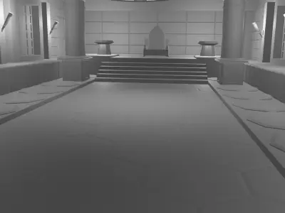 medieval castle Low-poly 3D model get