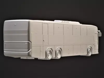 Multi axle bus 3D print model