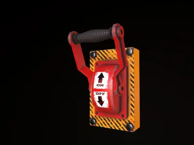 Industrial Power On - Off Switch2 Low-poly 3D model