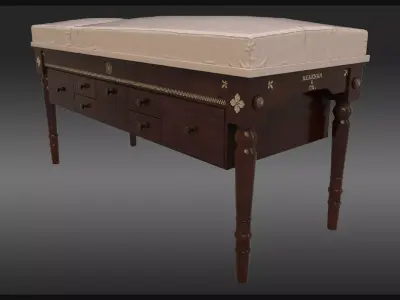 Plague Doctor Examination Table 3D model