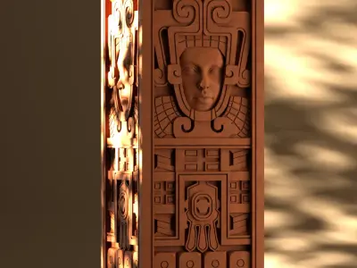 Decoration old pillar 3D print model