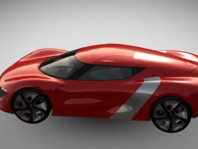 3D 2010 Renault DeZir Concept Model 3D model