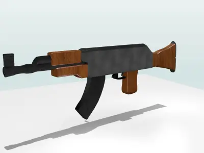 AK-47 rifle Free 3D model purchase