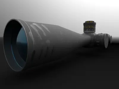 schmidt bender pmii 5-25x56 Sniper Scope Low-poly 3D model