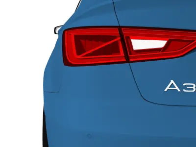 2015 Audi A3 Sedan  Free low-poly 3D model