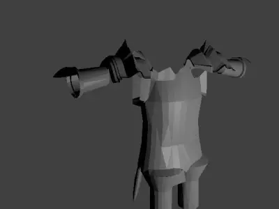 low-poly Plate Armour  Free low-poly 3D model
