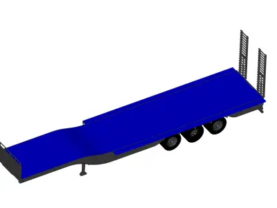 Truck trailer  3D model V1