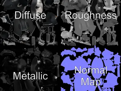 Tactical Helmet with Visor Model Pack Low-poly 3D model