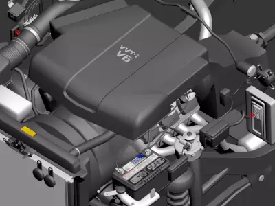 Toyota 2GR Engine  Low-poly 3D model