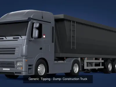 Generic Heavy trucks -- Construction - Tipping Trailer 3D Model Pack
