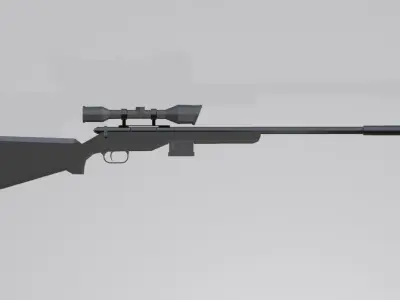 gun Modern Firearms Pack 5 Weapons Low-poly 3D model