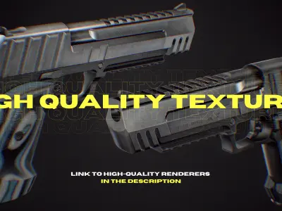 Desert Eagle FPS Animation Low-poly 3D model