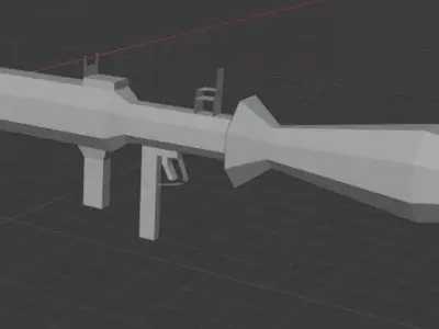 Anti-tank hand grenade launcher 3D model