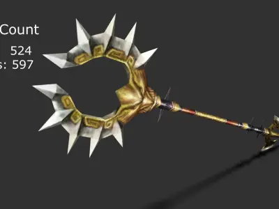 Stylized Fantasy RPG Weapon Pack  Low-poly 3D model