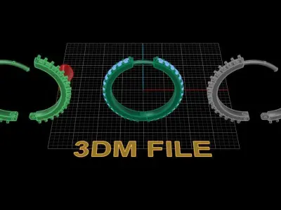 Earring Infinity Diamond Hoop Mid Size 15mm Inside Diameter 3D print model