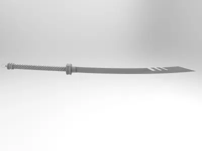 sword x-fury blade Low-poly 3D model