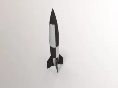 V2 Rocket Low-poly 3D model
