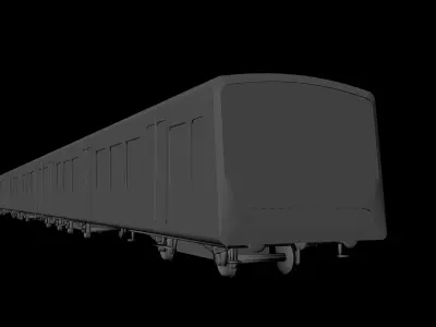 Helsinki Old Metro Train  Low-poly 3D model