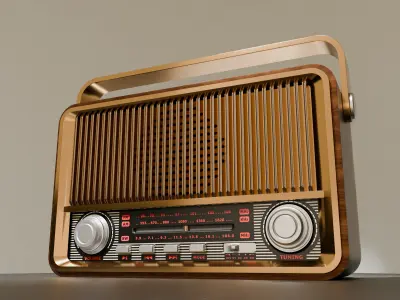 Wooden Home Bluetooth Am  - Fm SW Multiband Portable Radio 3D model