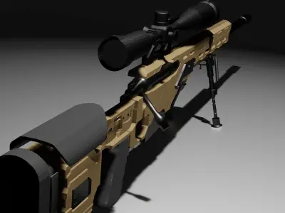 CDX Sniper Rifle Low-poly 3D model