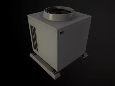 External air conditioner Box Low-poly 3D model