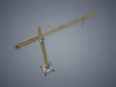 Tower Crane Low-poly 3D model shop
