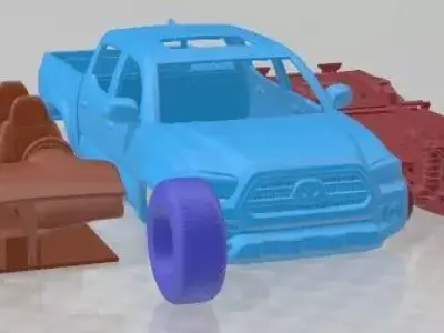 Toyota Tacoma TRD Double Cab 2016 Printable Car  3D print model