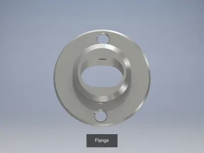 collection 1 metal nut with two holes 3D Model Pack