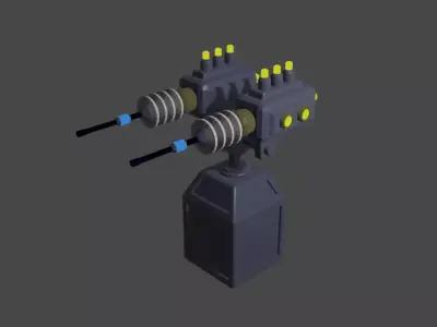 Laser Cannon Turret 3D model
