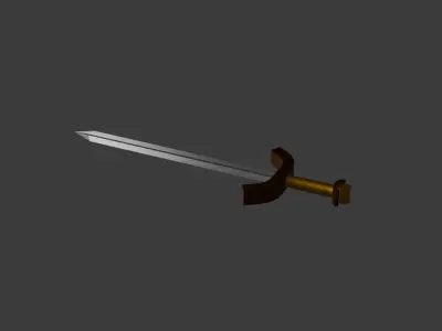 Stylized Sword Free low-poly 3D model