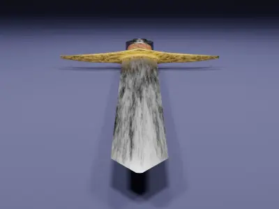knight sword 3D model Low-poly 3D model