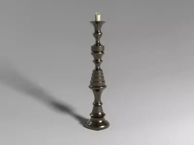 Antique Candlestick Low-poly 3D model