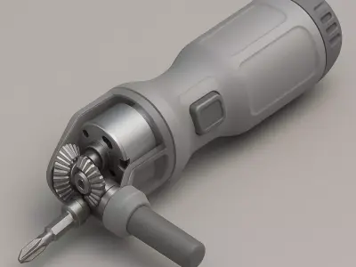 Electric Screwdriver with Bevel Gears Free 3D model
